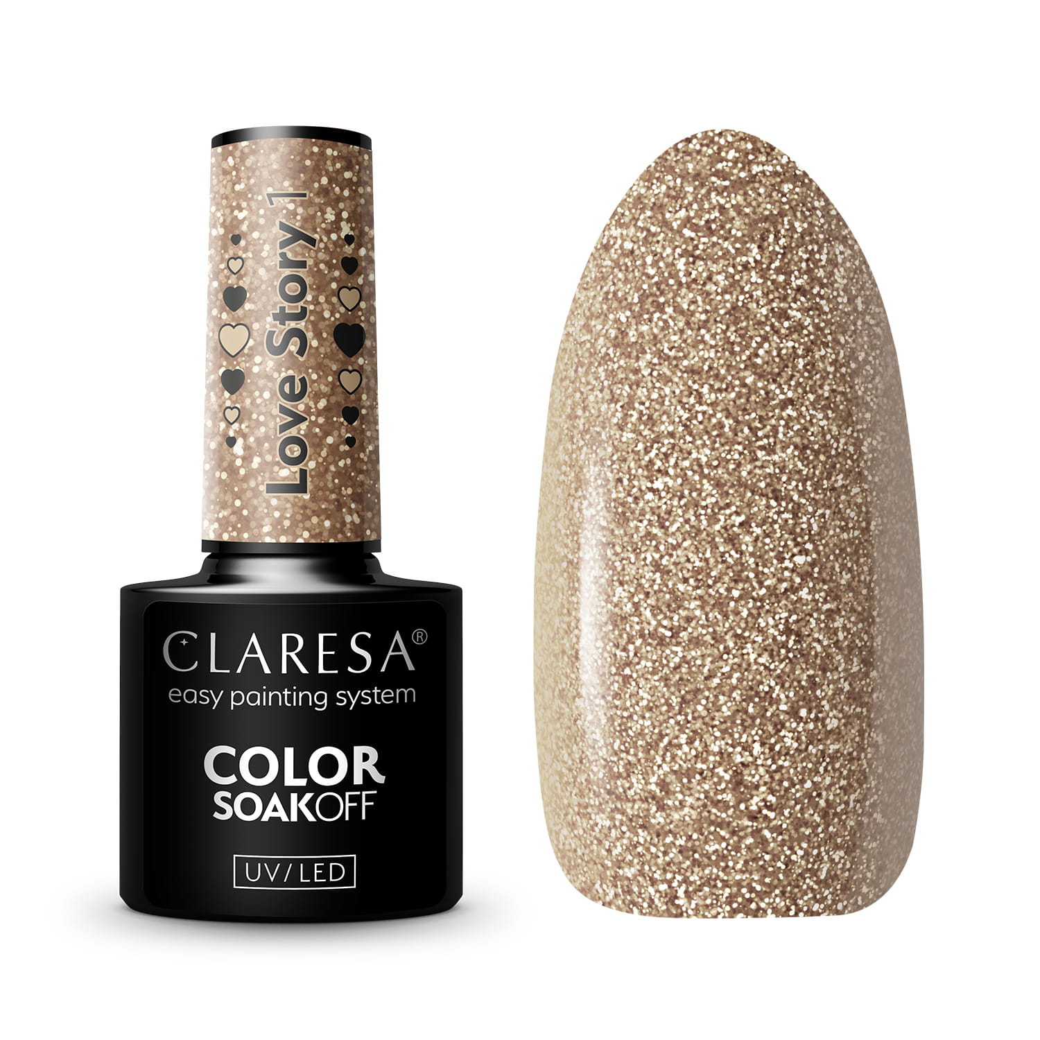 CLARESA UV/LED gél lakk 5g - LOVE STORY 1