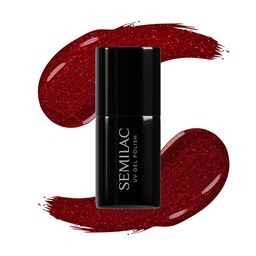 SEMILAC UV/LED Hybrid Gél Lakk 7ml - 347 - Pretty Red Glitter