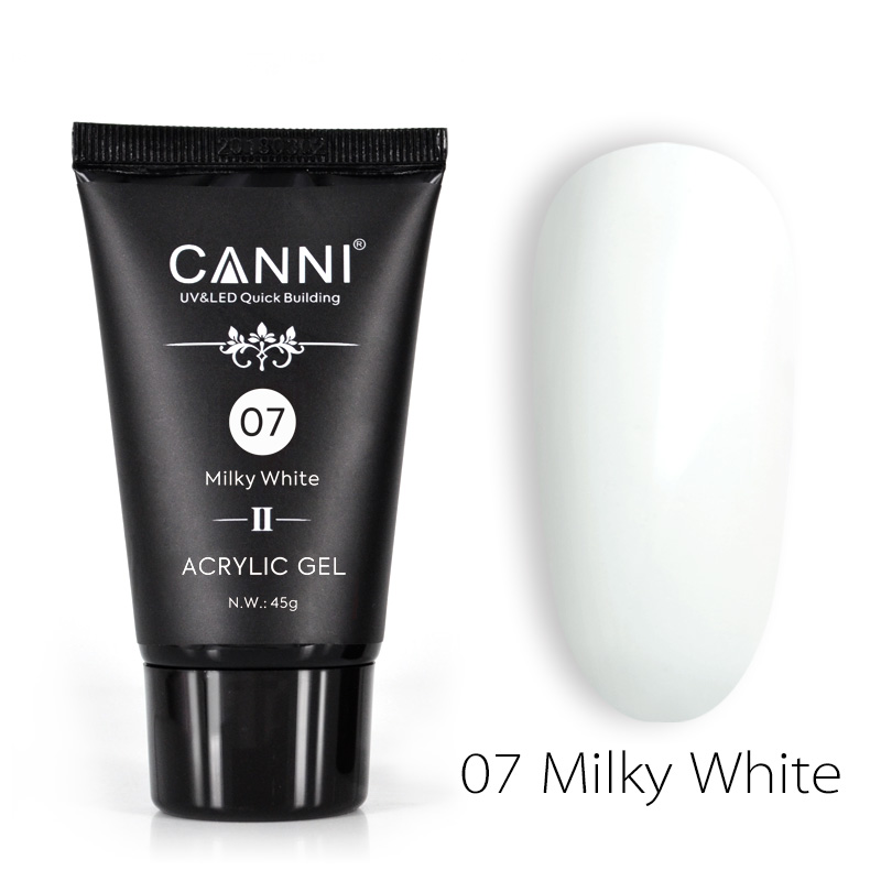 CANNI Poly Gél - Új formula - 45g - No.07 Milky White