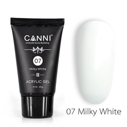 CANNI Poly Gél - Új formula - 45g - No.07 Milky White