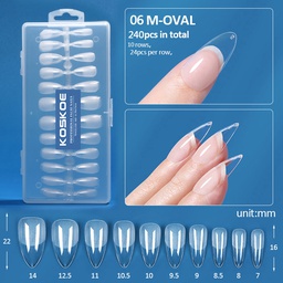 KOSKOE Soft Gél Tip No.06- M-OVAL 240 db-os