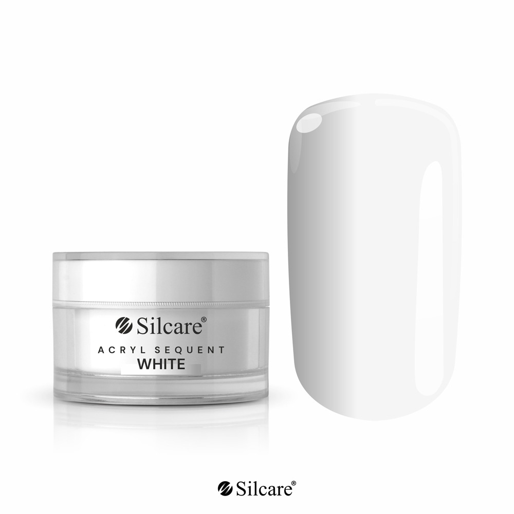 Silcare Acryl Sequent WHITE - porcelán por - 10g