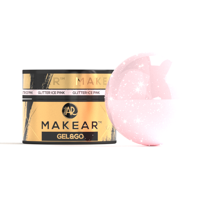 MAKEAR Gel&Go Builder Gél No.GG21 Glitter Ice Pink 15ml