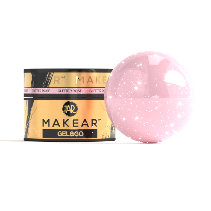 MAKEAR Gel&Go Builder Gél No.GG23 Glitter Rose 15ml