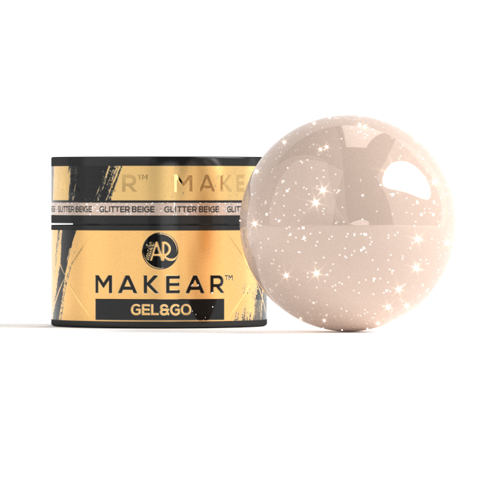 MAKEAR Gel&Go Builder Gél No.GG25 Glitter Beige 15ml