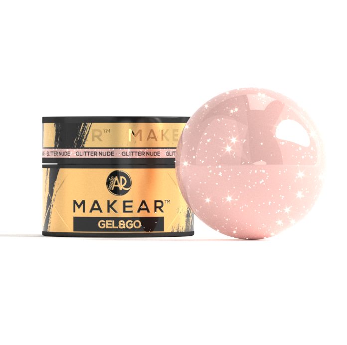MAKEAR Gel&Go Builder Gél No.GG26 Glitter Nude 15ml