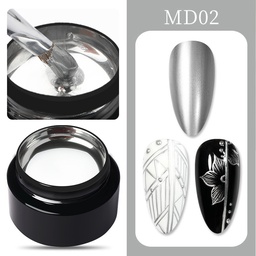 Metal gel 5 ml - MD02 - Silver