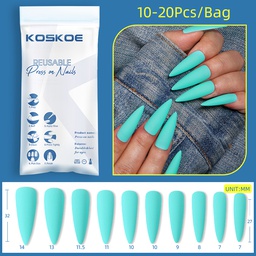 KOSKOE - Színes soft Gél Tip No.10 TÜRKIZ- 24db-os