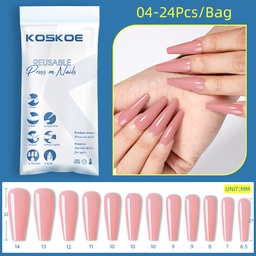 KOSKOE - Színes soft Gél Tip No.04 RÓZSASZÍN - 24db-os