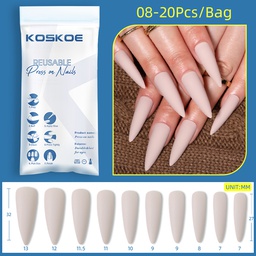 KOSKOE - Színes soft Gél Tip No.08 NUDE - 24db-os