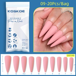 KOSKOE - Színes soft Gél Tip No.09 COVER PINK- 24db-os