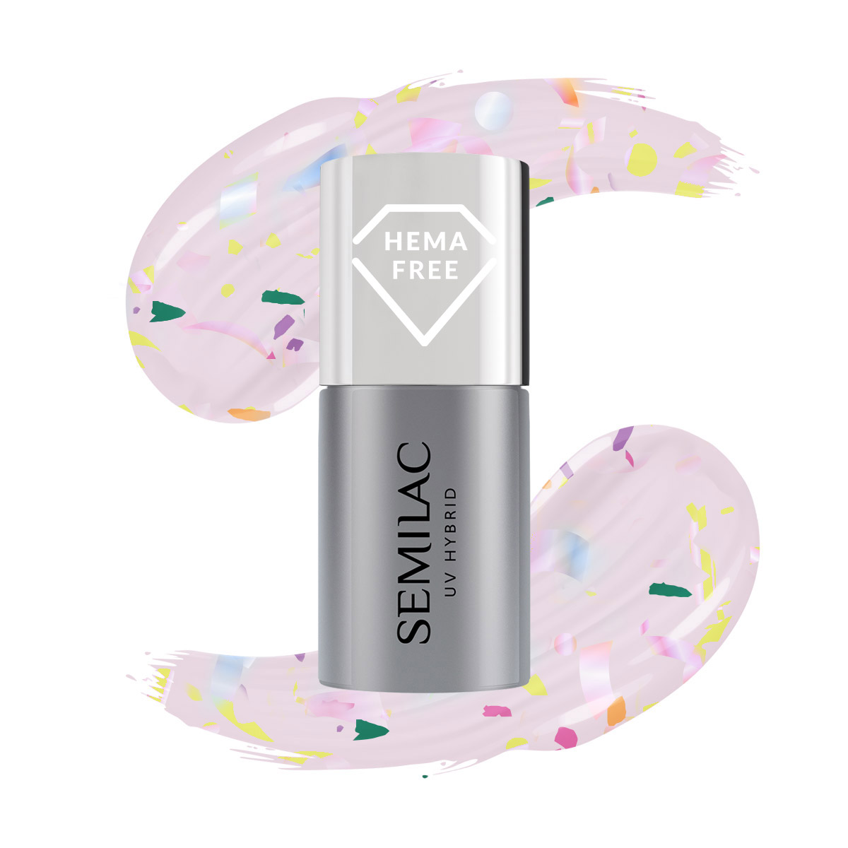 SEMILAC TOP - HEMA FREE - fixálásmentes Matte Violet Galaxy No.T27 7ML