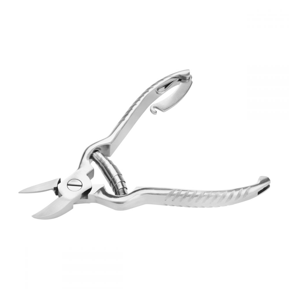 Snippex rozsdamentes pedikűrcsípő hernyórugóval – 14 cm