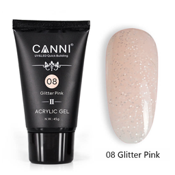 CANNI Poly Gél - Új formula - 45g - No.08 Glitter Pink