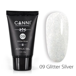 CANNI Poly Gél - Új formula - 45g - No.09 Glitter Silver