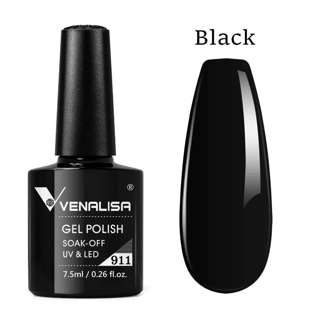 Venalisa UV/LED Gél Lakk 7.5 ml No.911 - Fekete