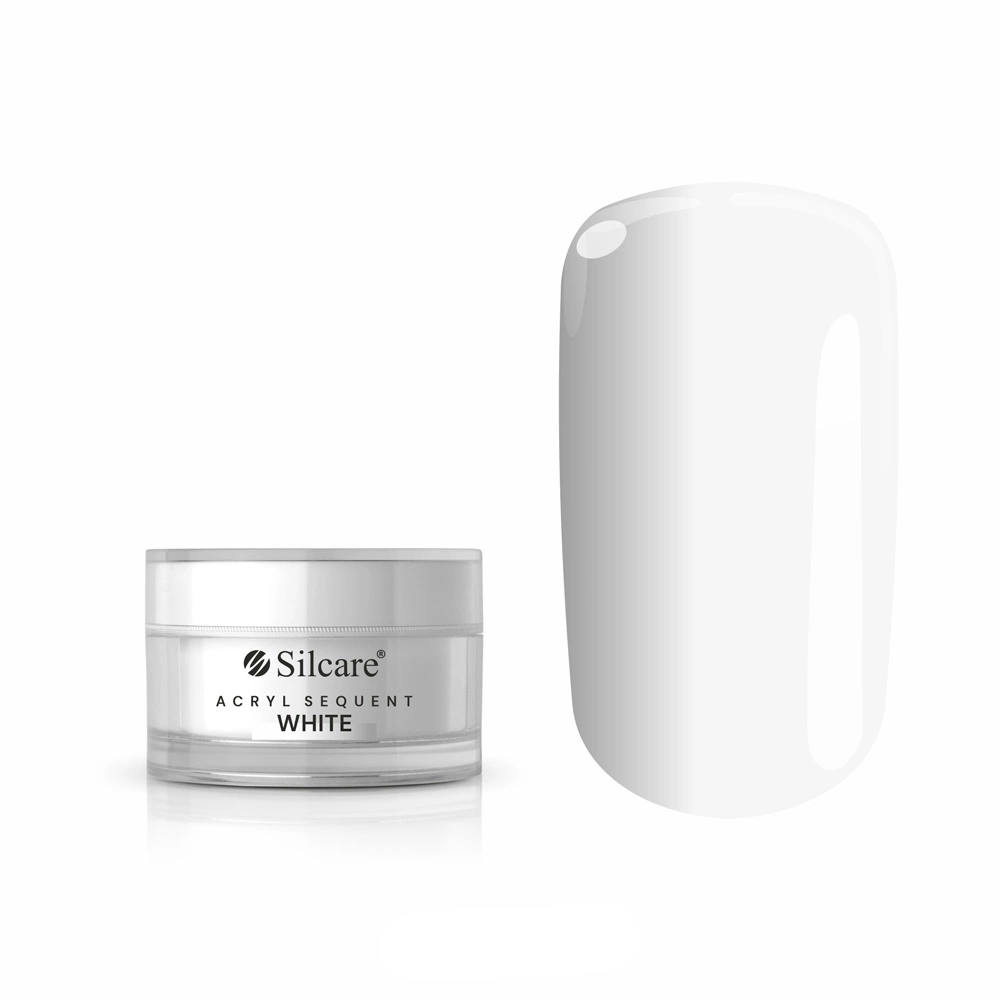 Silcare Acryl Sequent White - porcelán por - 30g