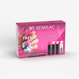 SEMILAC Trend Color Box szett - 3 db szín + Top Coat