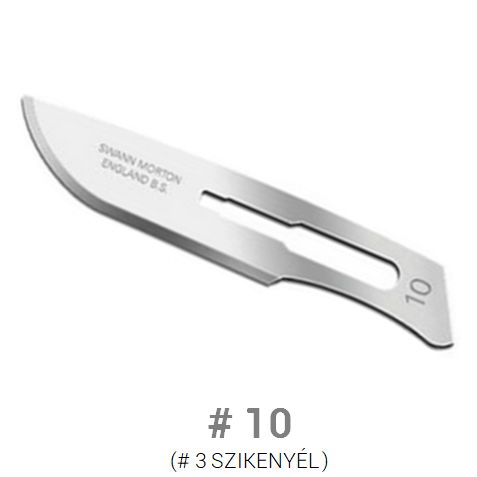 Swann-Morton nem steril szénacél szikepenge #10 méret (5 db/cs.)
