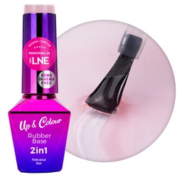 MollyLac Up&Colour HEMA/Di-HEMA mentes 2in1 Rubber Base 10g No.08 Spicy Beige