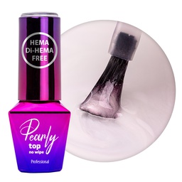 MollyLac Pearly Top HEMA/Di-HEMA mentes Fényzselé 10g- WhitiPink