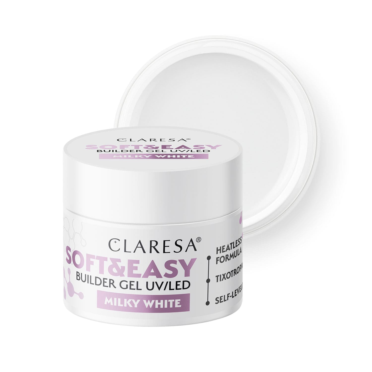 CLARESA Soft&Easy Builder Gél 90g - Milky White