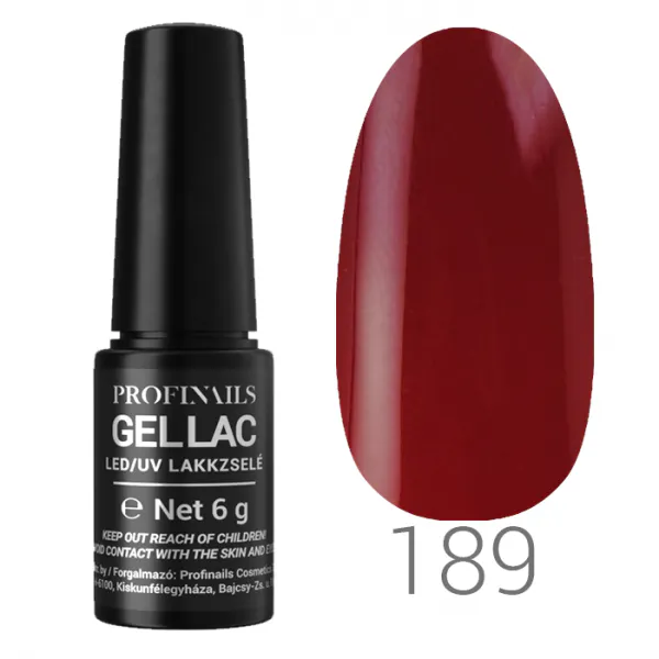 Profinails Gel Lac LED/UV lakkzselé 6gr No.189