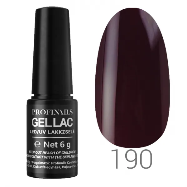 Profinails Gel Lac LED/UV lakkzselé 6gr No.190