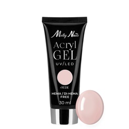 MollyLac Hema és Di-Hema FREE UV/LED Poly gél - 30 ml - No.05 Nude