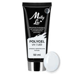 MollyLac Hema és Di-Hema FREE UV/LED Poly gél - 50 ml - No.03 Natural (Milky White)