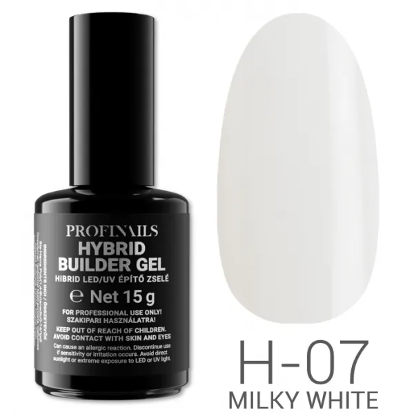 Profinails Hybrid LED/UV Builder Gél 15 g No.H-07 Milky White