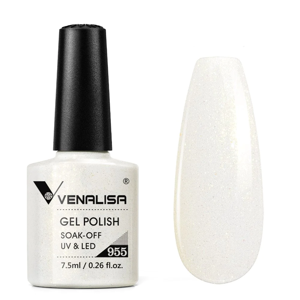 Venalisa UV/LED Gél Lakk 7.5 ml No.955 (átlátszós, gyöngyházas)
