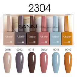 CANNI HEMA FREE UV/LED gél lakk szett 6x9ml - Boho Chic Palette