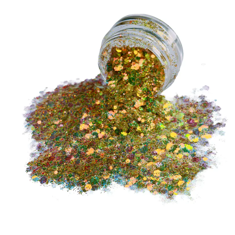 PN Holo glitter mix No.50 Broken Gold