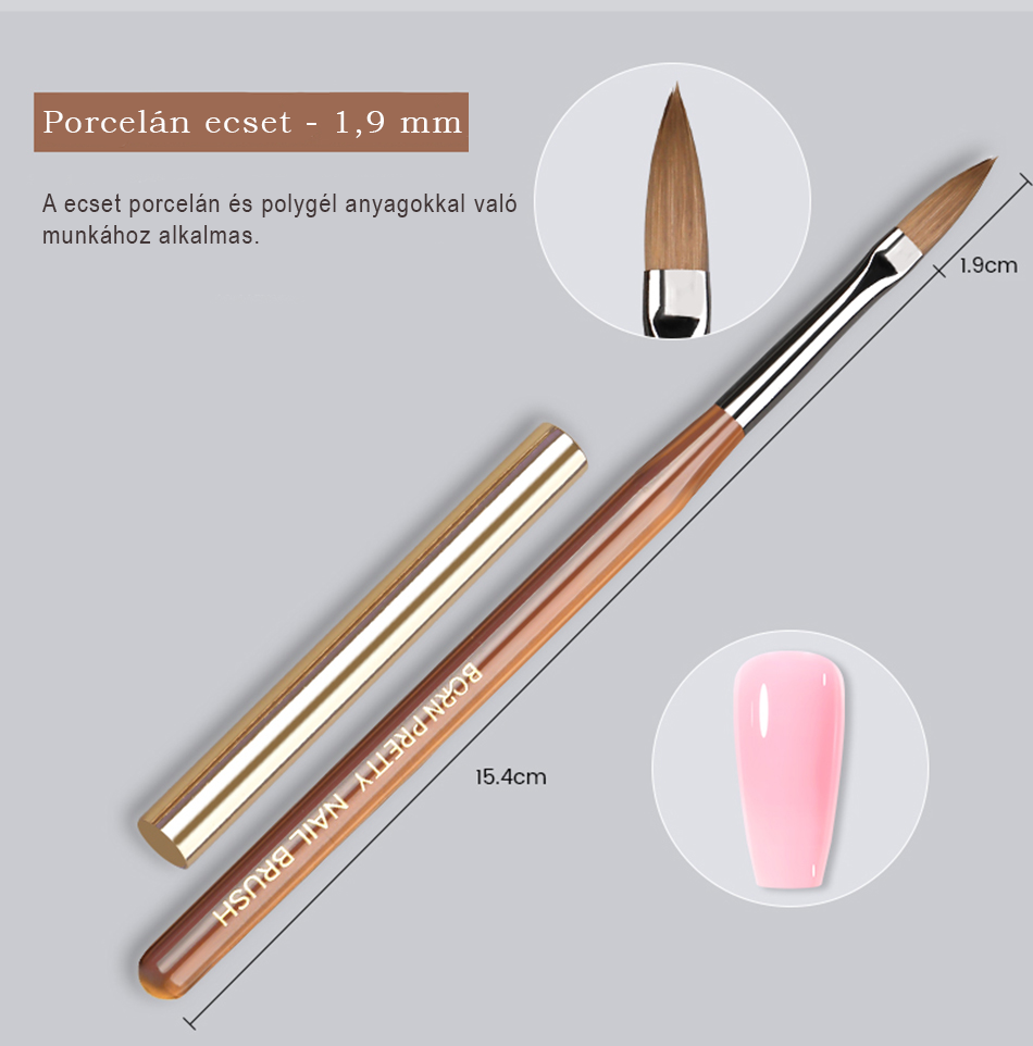 Born Pretty ecset - porcelán 1,9cm #10