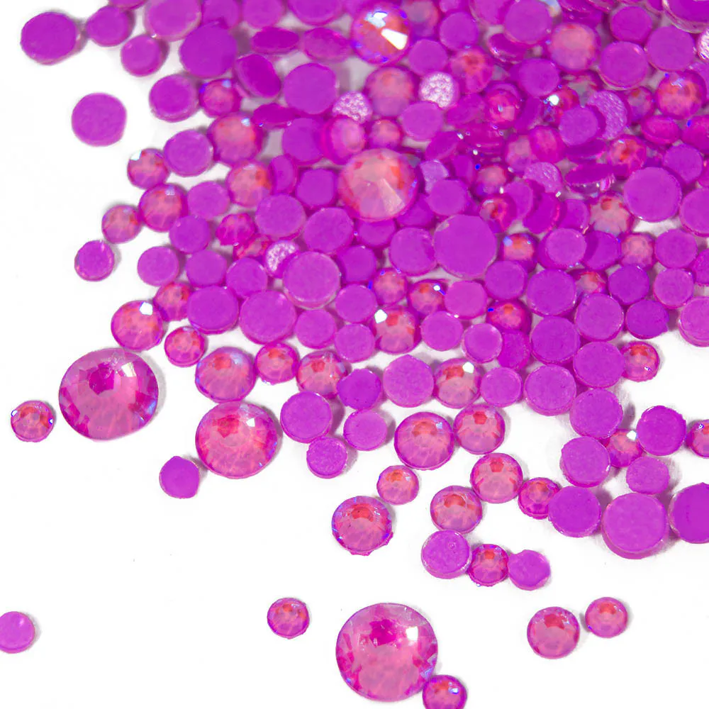 GLOW körömdíszítő opálkő mix – rózsaszín – 250 db