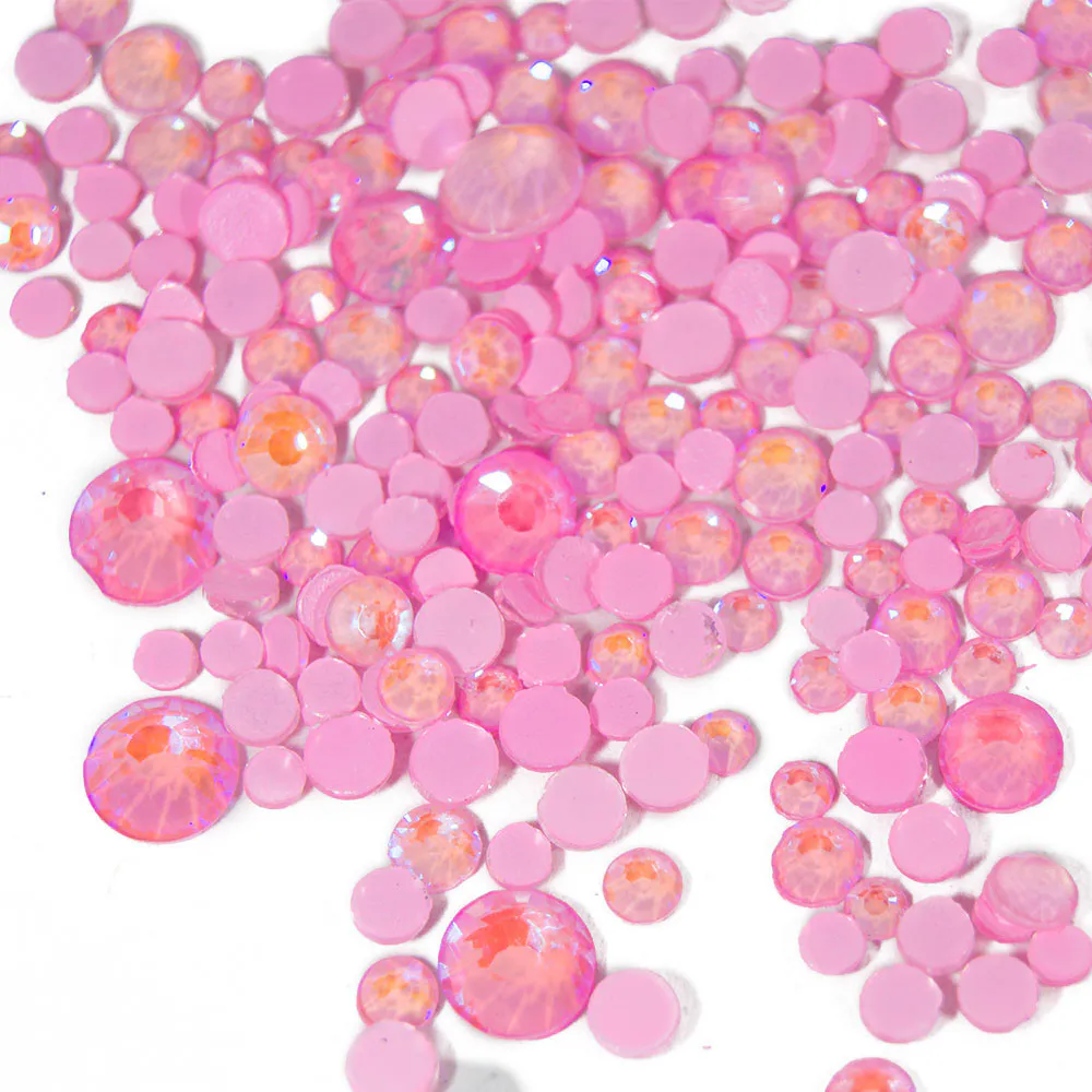 GLOW körömdíszítő opálkő mix – rose – 250 db