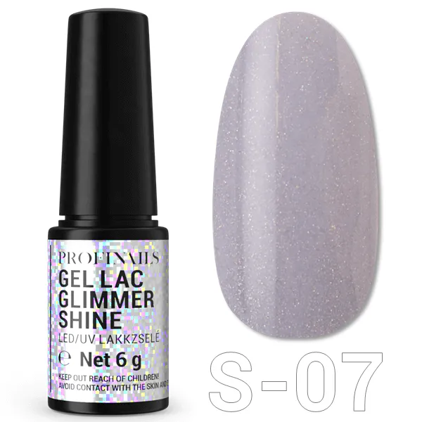 Profinails Gel Lac Glimmer Shine LED/UV lakkzselé 6gr S-07
