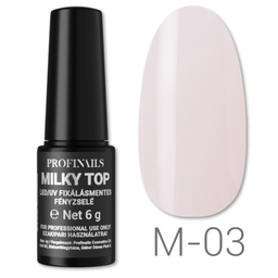 Profinails Milky Top fixálásmentes LED/UV fényzselé 6g No.M03 Blush Pink