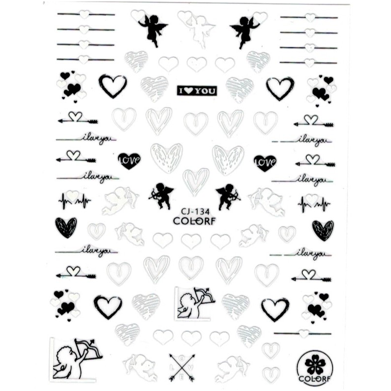 Köröm matrica 3D-s No.CJ134 -76