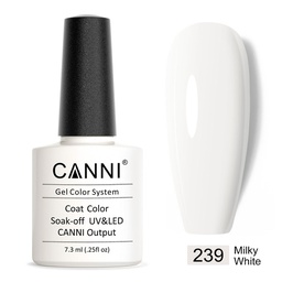 CANNI UV/LED gél lakk 7.3 ml No.239 - Milky White