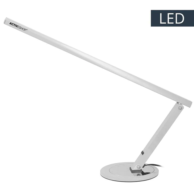 Slim LED alumínium asztali lámpa – ezüst