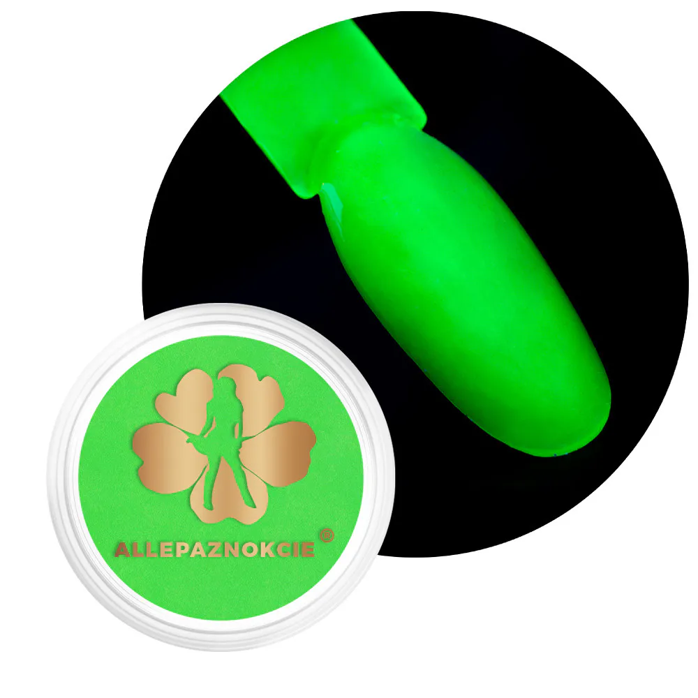 Allepaznokcie neon UV pigmentpor No.02 – zöld – 0,6 g