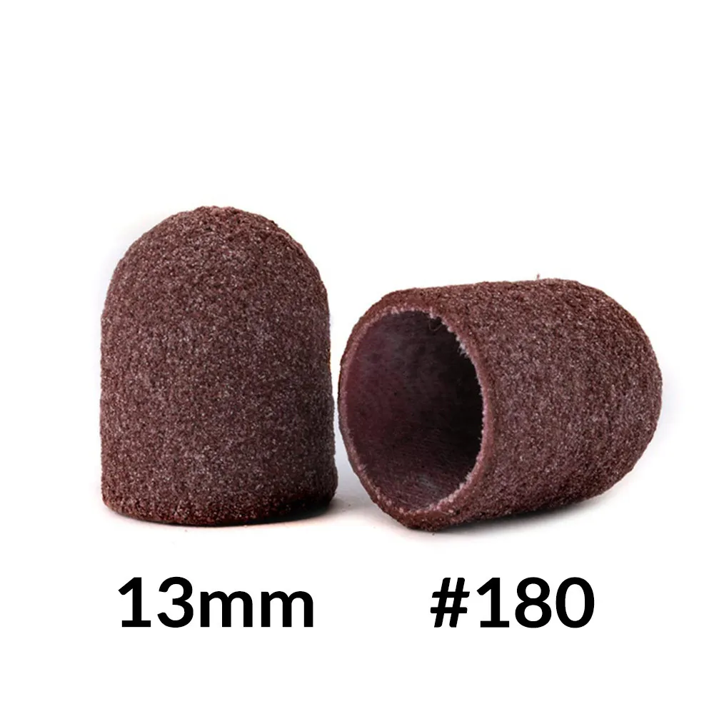 AlleMed pedikűrös csiszolósapka – 13 mm, #180 – barna – 10 db