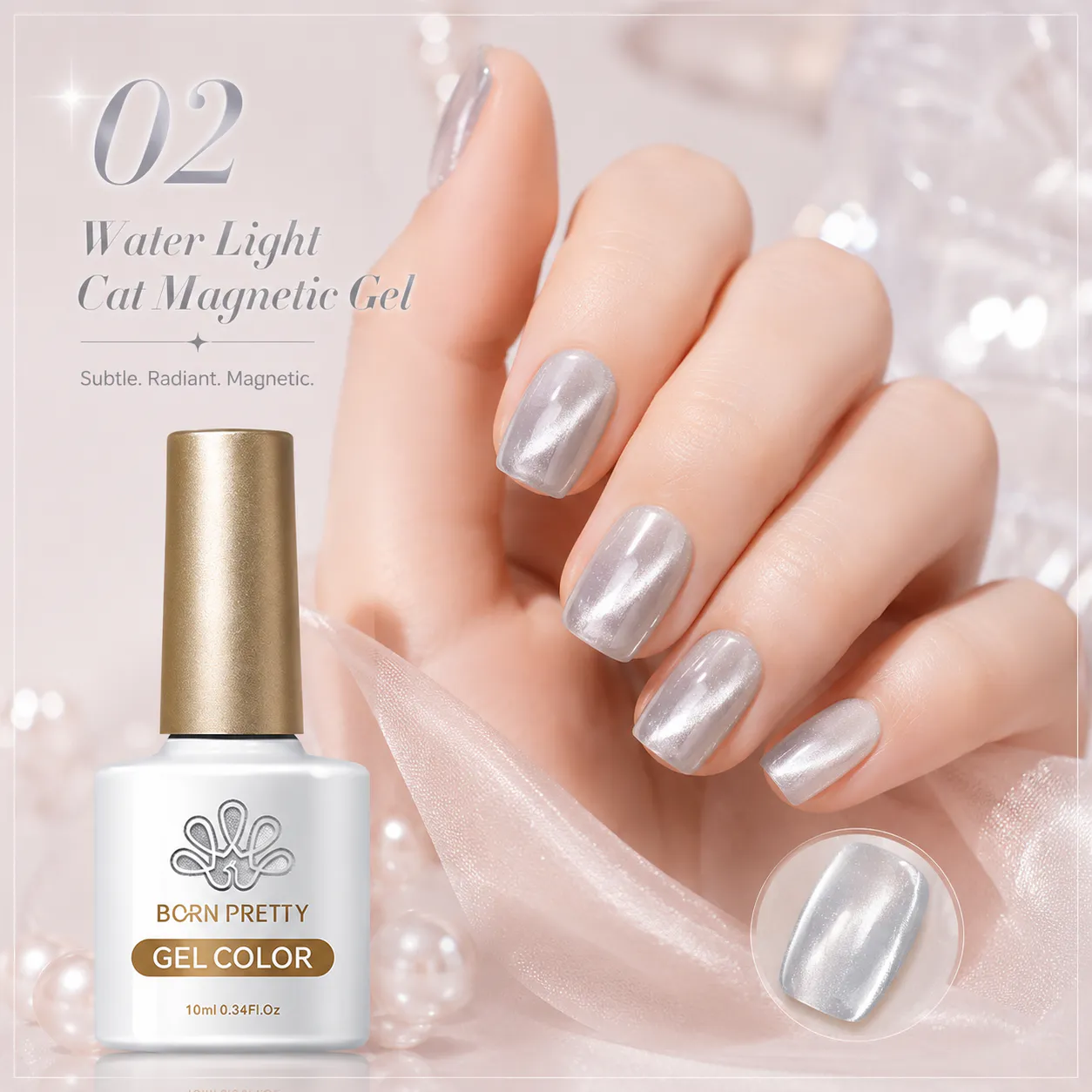 Born Pretty Cat Magnetic gél lakk 10 ml - MY097/WL02
