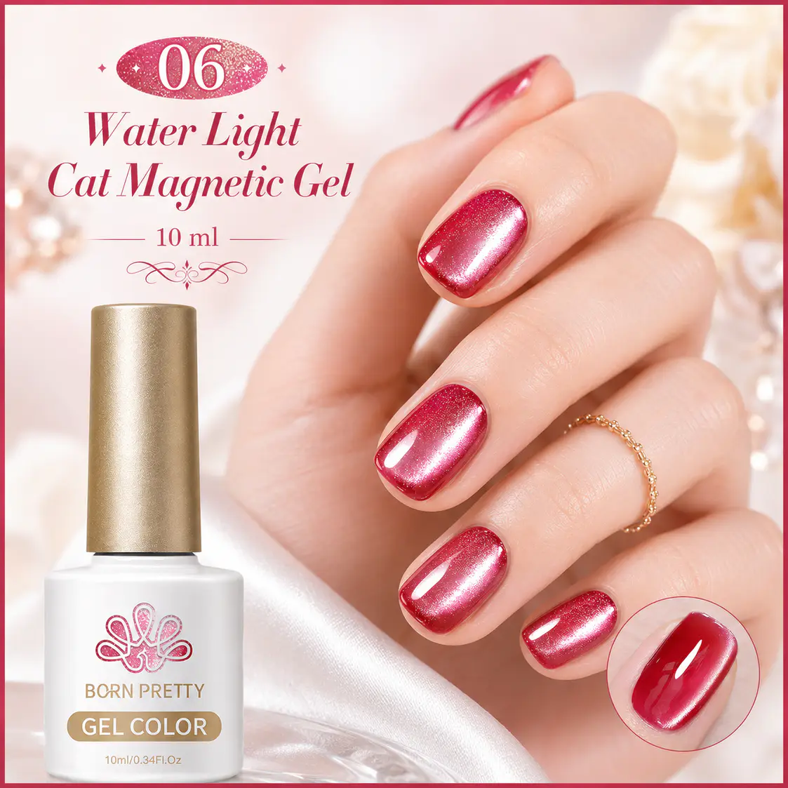 Born Pretty Cat Magnetic gél lakk 10 ml - MY101/WL06