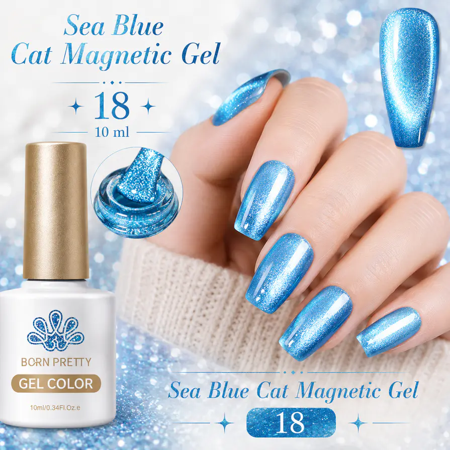 Born Pretty Cat Magnetic gél lakk 10 ml - MY330/SB18