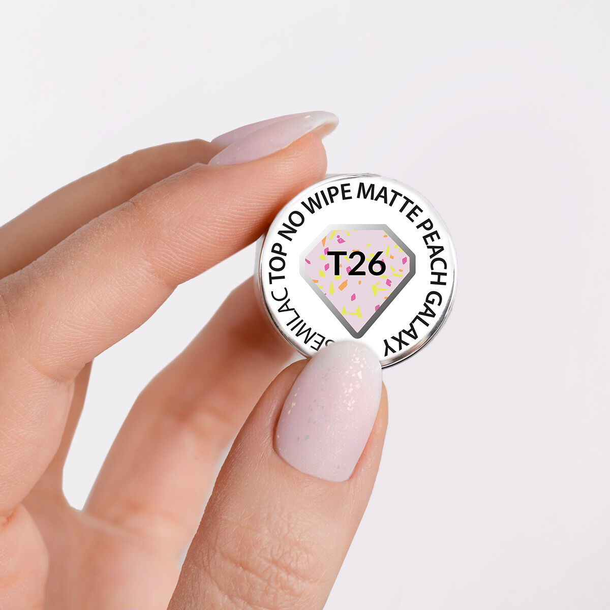 SEMILAC TOP - HEMA FREE - fixálásmentes Matte Peach Galaxy No.T26 7ML