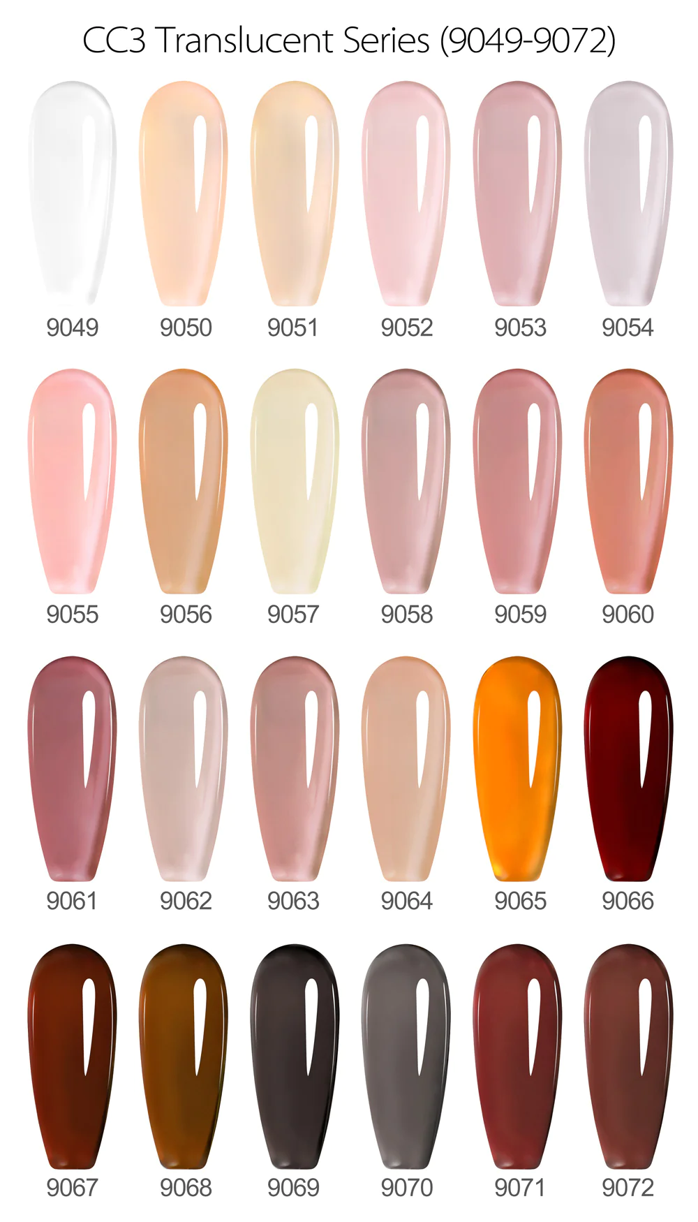 CANNI HEMA FREE UV/LED gél lakk szett (24db-os) No.CC3 Transparent series