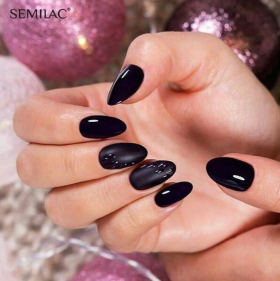 SEMILAC UV/LED Gél Lakk 7ml - 100 - Black Purple